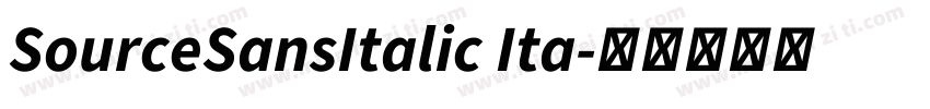 SourceSansItalic Ita字体转换
